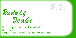 rudolf deaki business card