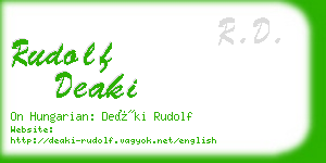 rudolf deaki business card